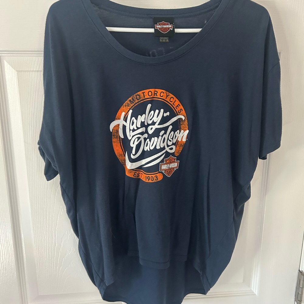 Harley-Davidson Blue T-Shirt Women’s size Medium in excellent condition
